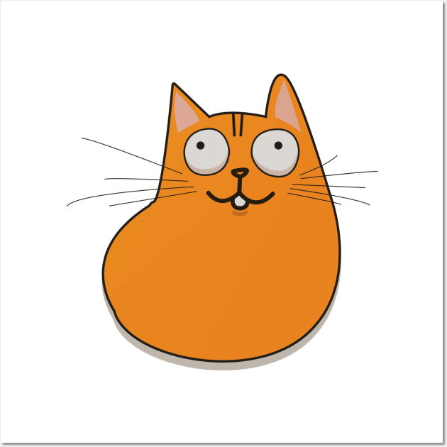 Funny Orange Cat Wall Art by Untitled-Shop⭐⭐⭐⭐⭐